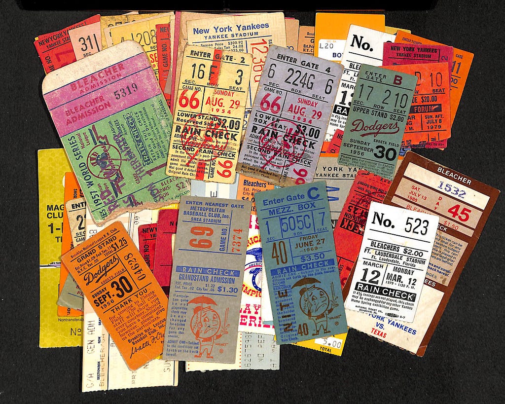 Ticket stubs